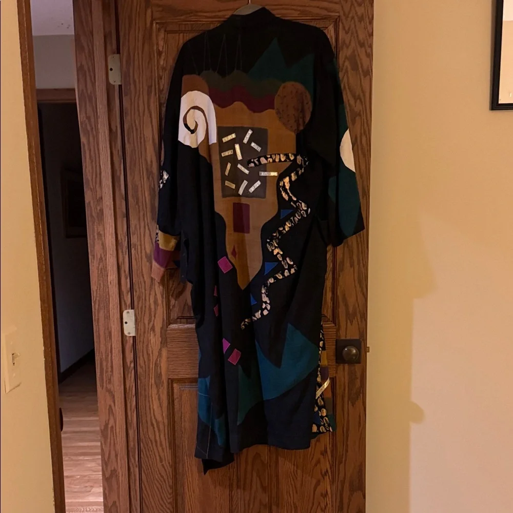 Elegant Multicolor Cape Jacket - Picture 2 of 3